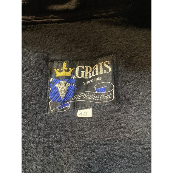 Vintage 1970s Grais Men's All Weather Coat, Brown, Zip-Out Faux Fur Liner, Black - Picture 6 of 6